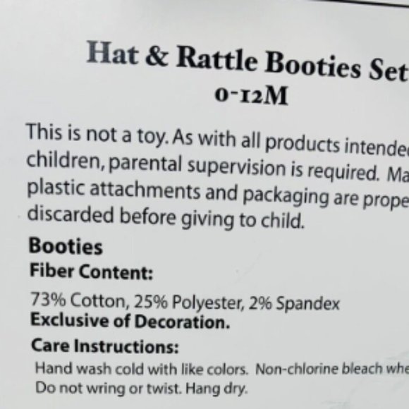 Little Me My First Easter Bunny Ear Beanie & Rattle Socks Set Blue Grey - Picture 4 of 4